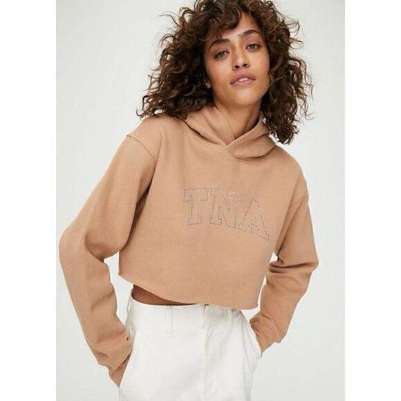 Aritzia TNA The Perfect Hoodie Tan - Picture 1 of 11